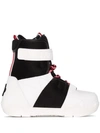 Moncler White Norah Snow Boots In Black