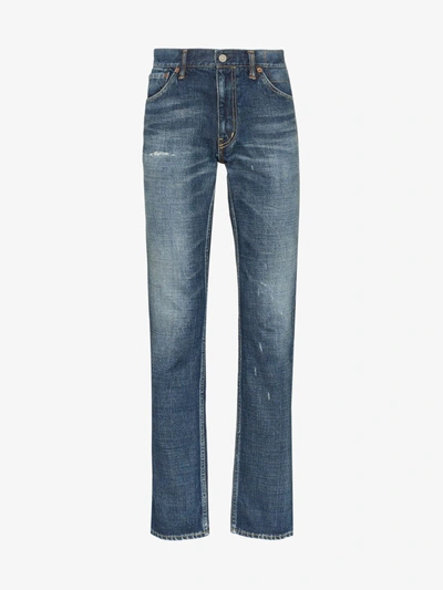 Visvim 'social Sculpture 03' Distressed-jeans In Blue: