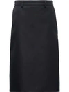 Prada High Waisted A-line Skirt In Black