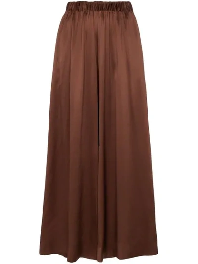 Deitas Pleated Palazzo Trousers In Brown