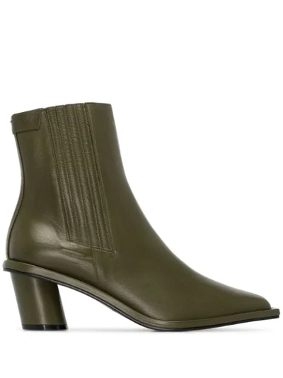 Reike Nen Stitched 60mm Ankle Boots In Green
