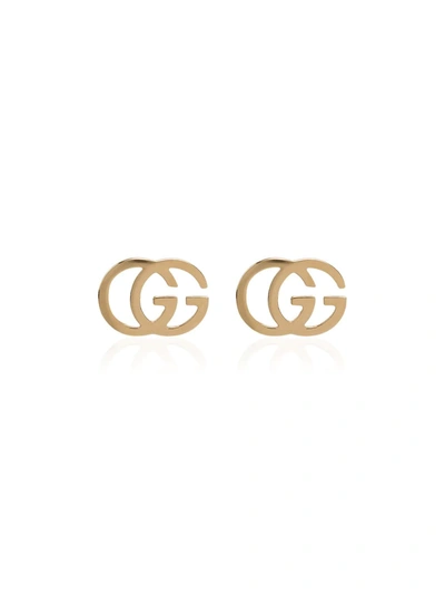 Gucci 18k Yellow Gold Gg Running Earrings