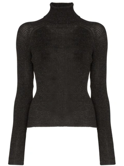 Carcel Grey Alpaca Wool Turtleneck Sweater