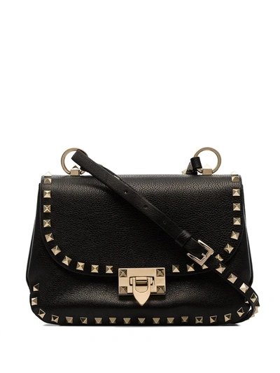 Valentino Garavani Black Rockstud Bb Leather Cross Body Bag