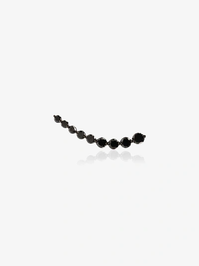 Anita Ko 18kt Black Gold Floating Diamond Earring