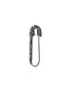 Anita Ko 18kt Black Gold Safety Pin Diamond Earring