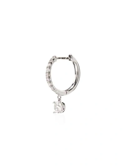 Anita Ko 18k White Gold Huggie Diamond Hoop Earring