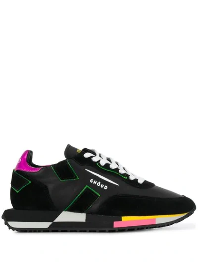 Ghoud Sneakers Rush In Leather And Suede In Black