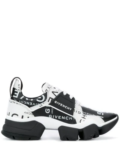 Givenchy Men's Jaw Logo-print Two-tone Leather Sneakers In Black