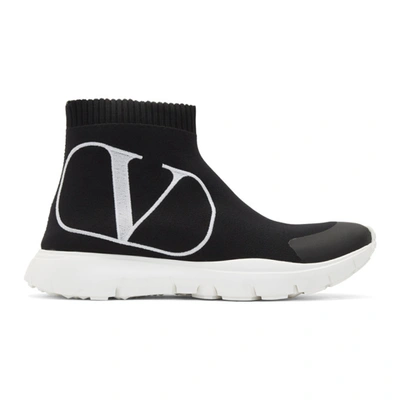 Valentino Garavani Vlogo Sock Sneakers In Black
