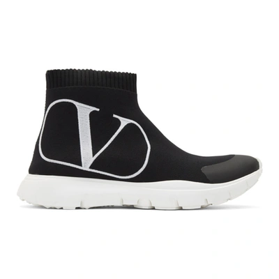 Valentino Garavani Vlogo Sock Trainers In Black