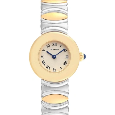Cartier Colisee Casque D'or Ladies Stainless Steel 18k Yellow Gold Watch In Not Applicable