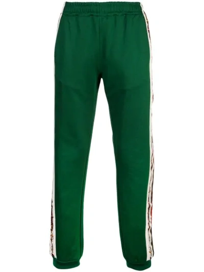 Gucci Green Men's Printed Side Stripe Track Pants