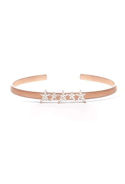 Diane Kordas Gold Cosmos Bracelet With Row Of Diamond Stars In Not Applicable