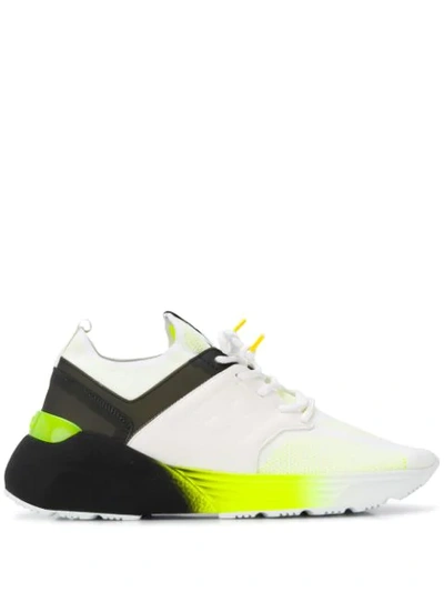 Hogan Leather And Mesh Active One Sneakers In White