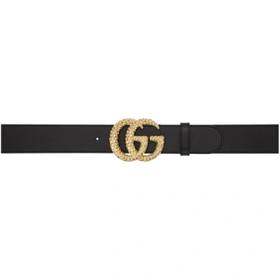 Gucci Black Women's Gg Marmont Belt In 1000 Black