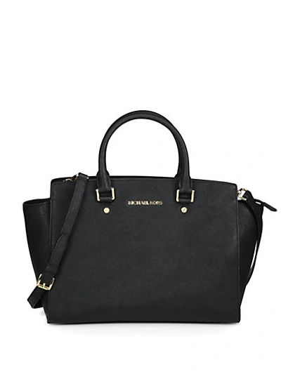 Selma leather handbag Michael Kors Black in Leather - 31084659
