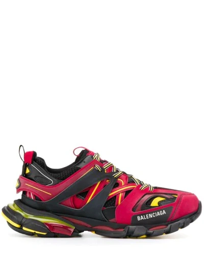 Balenciaga 50mm Track Mesh Running Sneakers In Bordeaux/ Yellow | ModeSens