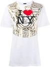 Versace Metallic Printed Cotton-jersey T-shirt In White