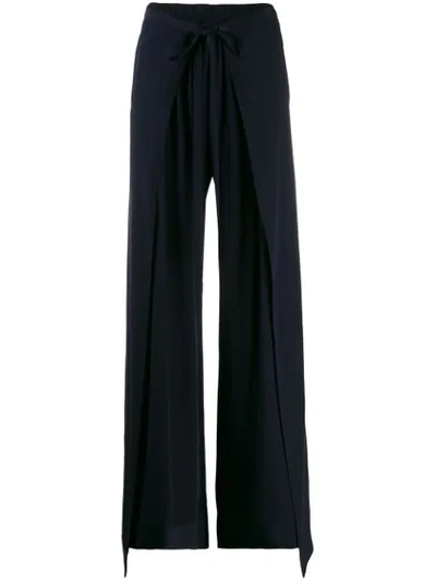 Chloé Blue Women's Wrap-effect Trousers