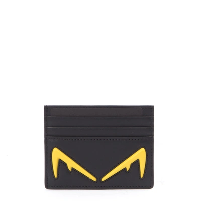 Fendi Diabolik Business Card Holder In Black