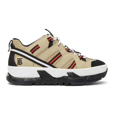 Burberry The Union Logo Platform Sneaker In Neutrals