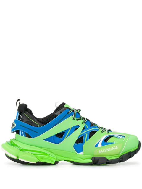 lime green track shoes