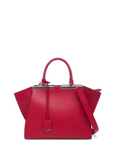 Fendi 3jours Leather Satchel In Ribes