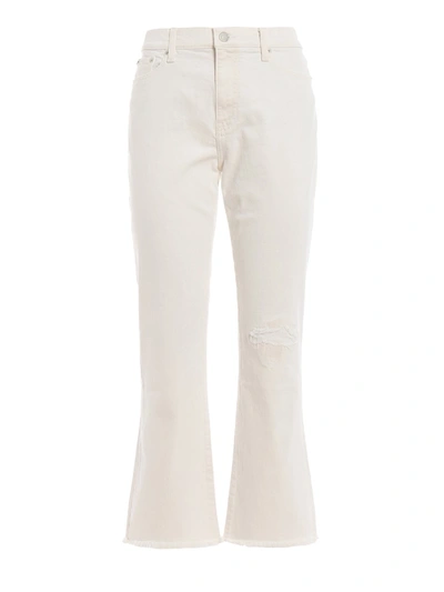 Polo Ralph Lauren The Chrystie Kick Flare Crop Jeans In White