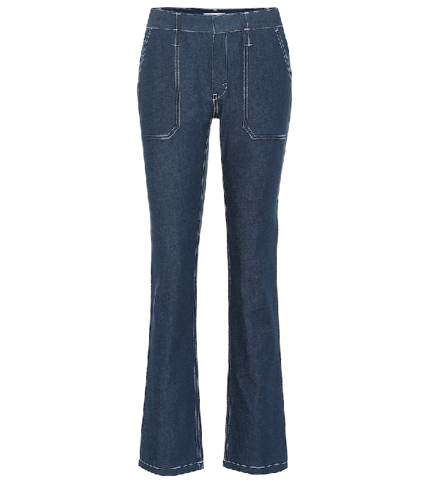 ChloÉ Denim Jeans With Patch Pockets In Blue | ModeSens