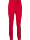 Fendi Red Women's High Waisted Logo Leggings