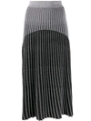 Balmain Black Women's Ribbed Knit Skirt