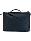 Fendi Briefcase With Shoulder Strap - Blue In Black