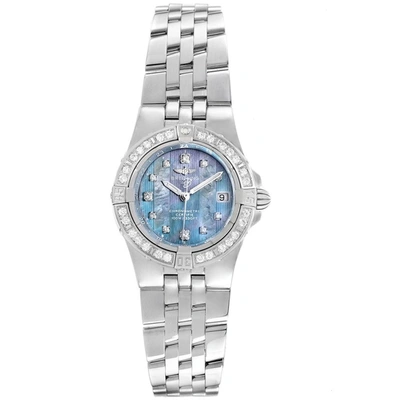 Breitling Starliner Steel Mother Of Pearl Diamond Ladies Watch A71340 In Not Applicable