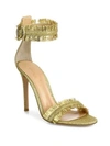 Gianvito Rossi Caribe Tinsel Ankle-strap Sandals In Mekong