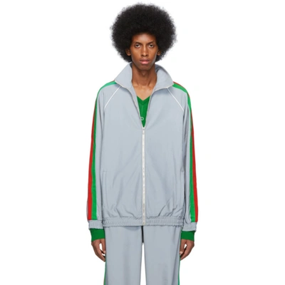 Gucci Reflective Side Stripe Track Jacket In Grey | ModeSens