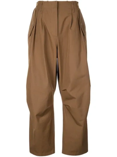 Givenchy Brown Women's Wide-leg Trousers In 277 Beige Cappuccino