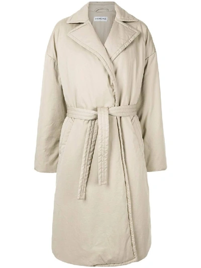 Balenciaga Neutral Women's Padded Trench Coat In Neutrals
