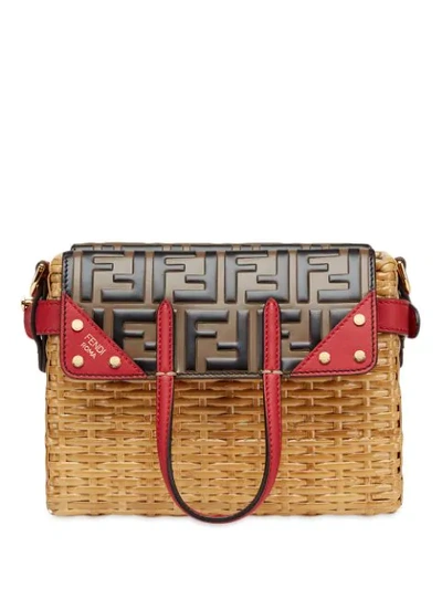 Fendi Neutral Women's Small Flip Handbag In Neutrals