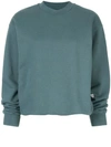 Alexander Wang T Blue Women's Long-sleeve Fitted Sweatshirt