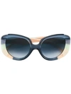 Chloé Multicolor Women's Venus Colour Block Cat Eye Sunglasses In 418 Blue