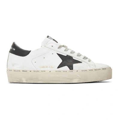 Golden Goose Hi Star Sneakers In White/army Green/black