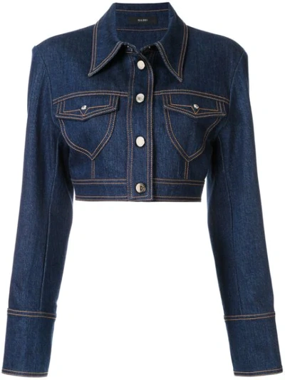 Ellery Blue Women's Blue Shevall Panelled Denim Jacket In Black
