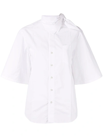 Toga Tie Neck Shirt In White