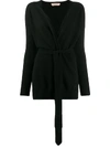 Twinset Wrap Front Cardigan In Black