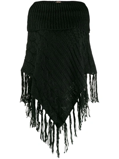 Twinset Frayed Edge Jumper In Black