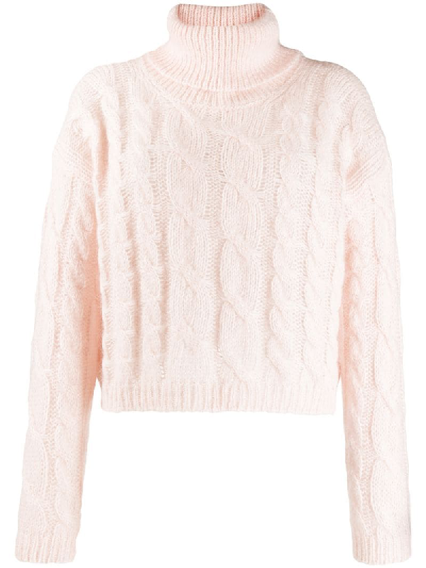 Twinset Pullover Mit Zopfmuster In Pink Modesens