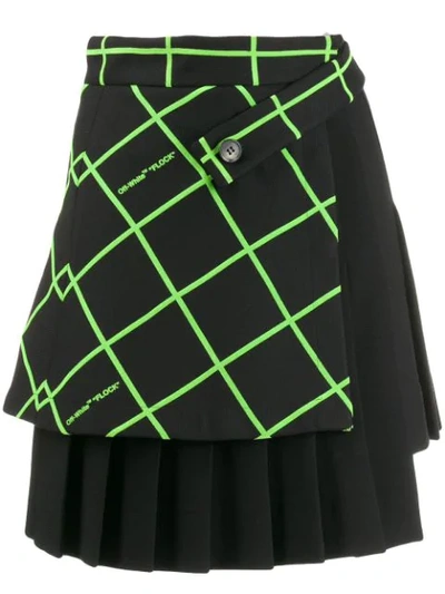 Off-white Black Multipanel Mini Skirt
