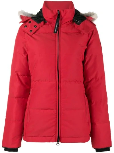 Canada Goose Chelsea Parka With Removable Fur Ruff In Red