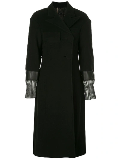 Ellery Oversized Midi Coat In Black
